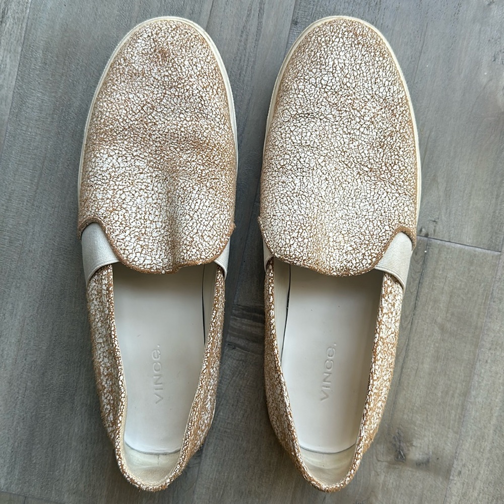 Vince Women’s Blair Slip-on Crackle Tennis Shoes Sz 8.5 / 38.5 (fits like a 9)